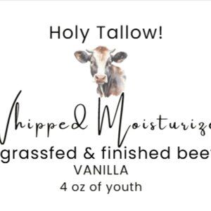 Handmade whipped beef tallow moisturizer
